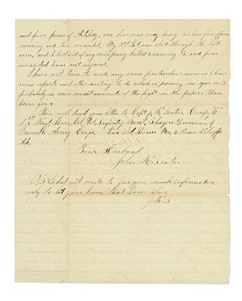(MILITARY--CIVIL WAR.) GRAFTON, CAPTAIN JOHN R. Collection of letters of a U.S. Colored Infantry Captain to his wife in Lawrence Kansas